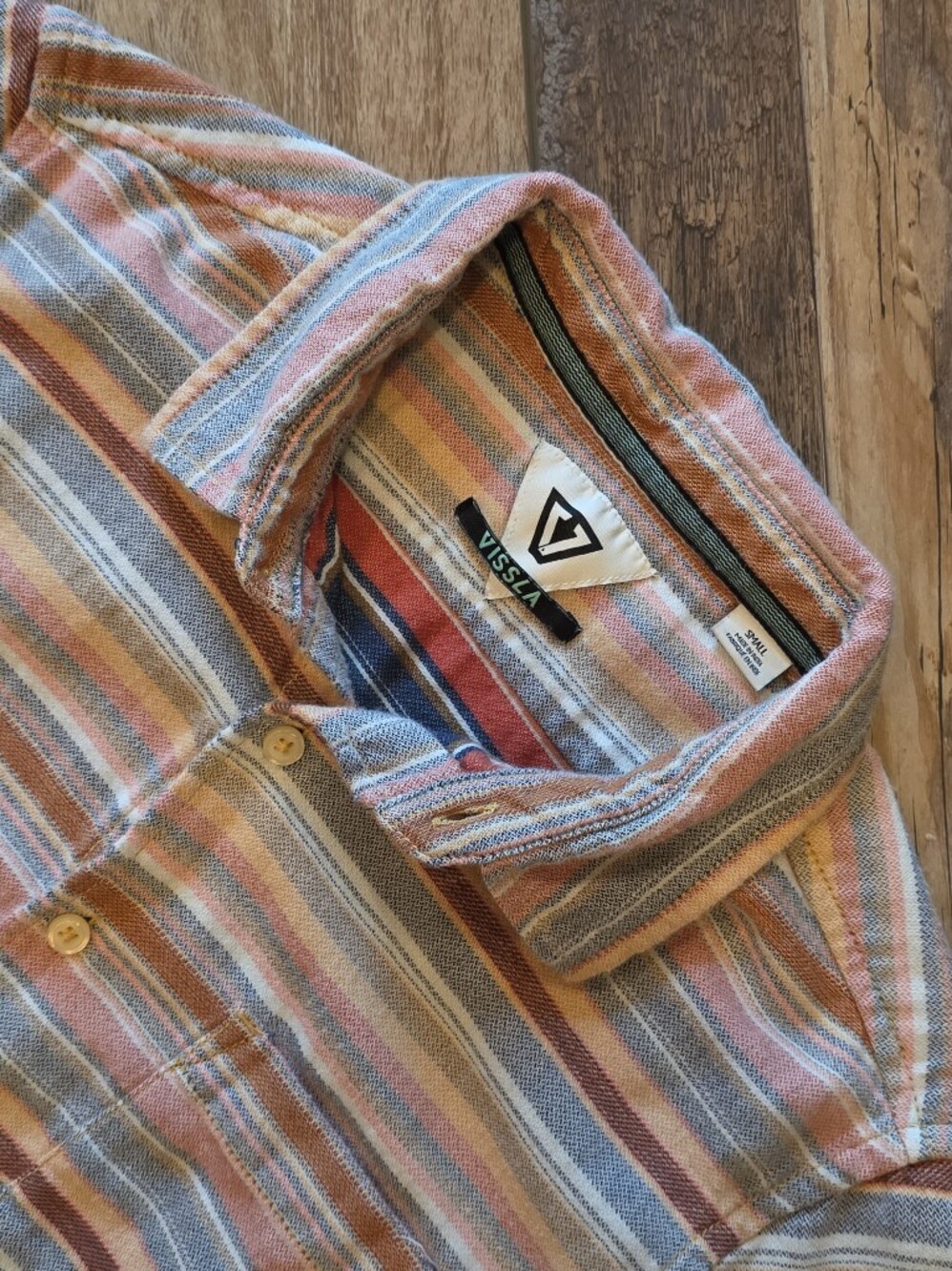 Vissla - Baja Del Sur Woven Shirt - Small - Multi-Color Stripe